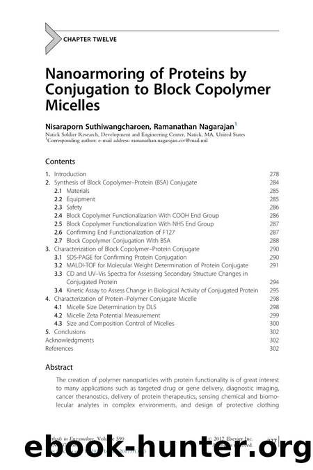 Nanoarmoring of Proteins by Conjugation to Block Copolymer Micelles by Nisaraporn Suthiwangcharoen & Ramanathan Nagarajan