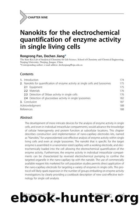 Nanokits for the electrochemical quantification of enzyme activity in single living cells by Rongrong Pan & Dechen Jiang