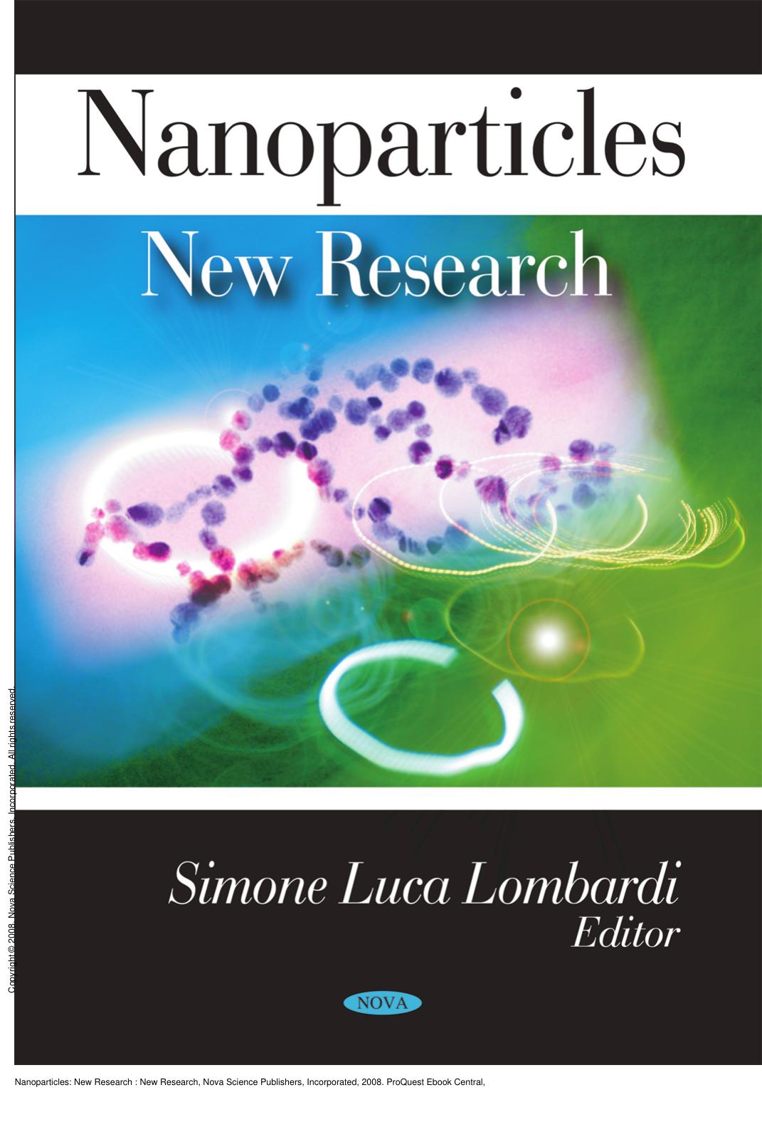 Nanoparticles: New Research : New Research by Simone Luca Lombardi; Simone Luca Lombardi
