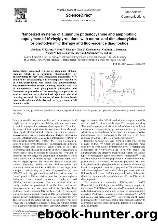 Nanosized systems of aluminum phthalocyanine and amphiphilic copolymers of N-vinylpyrrolidone with mono- and dimethacrylates for photodynamic therapy and fluorescence diagnostics by unknow