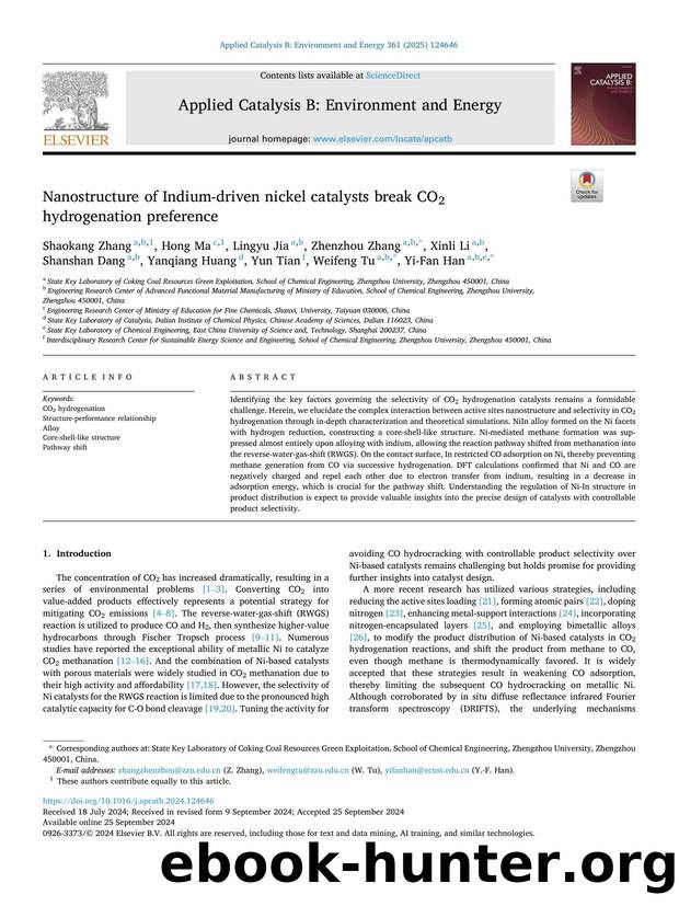 Nanostructure of Indium-driven nickel catalysts break CO2 hydrogenation preference by unknow