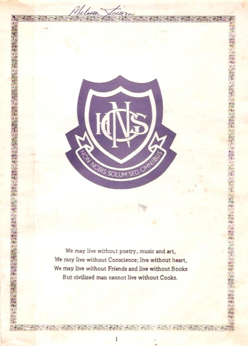 Naparima Girls' High School diamond jubilee, 1912-1987 : Trinidad & Tobago recipes. [Cookbook] by Polly B. Indar Dorothy B. Ramesar Sylvia Bissessar