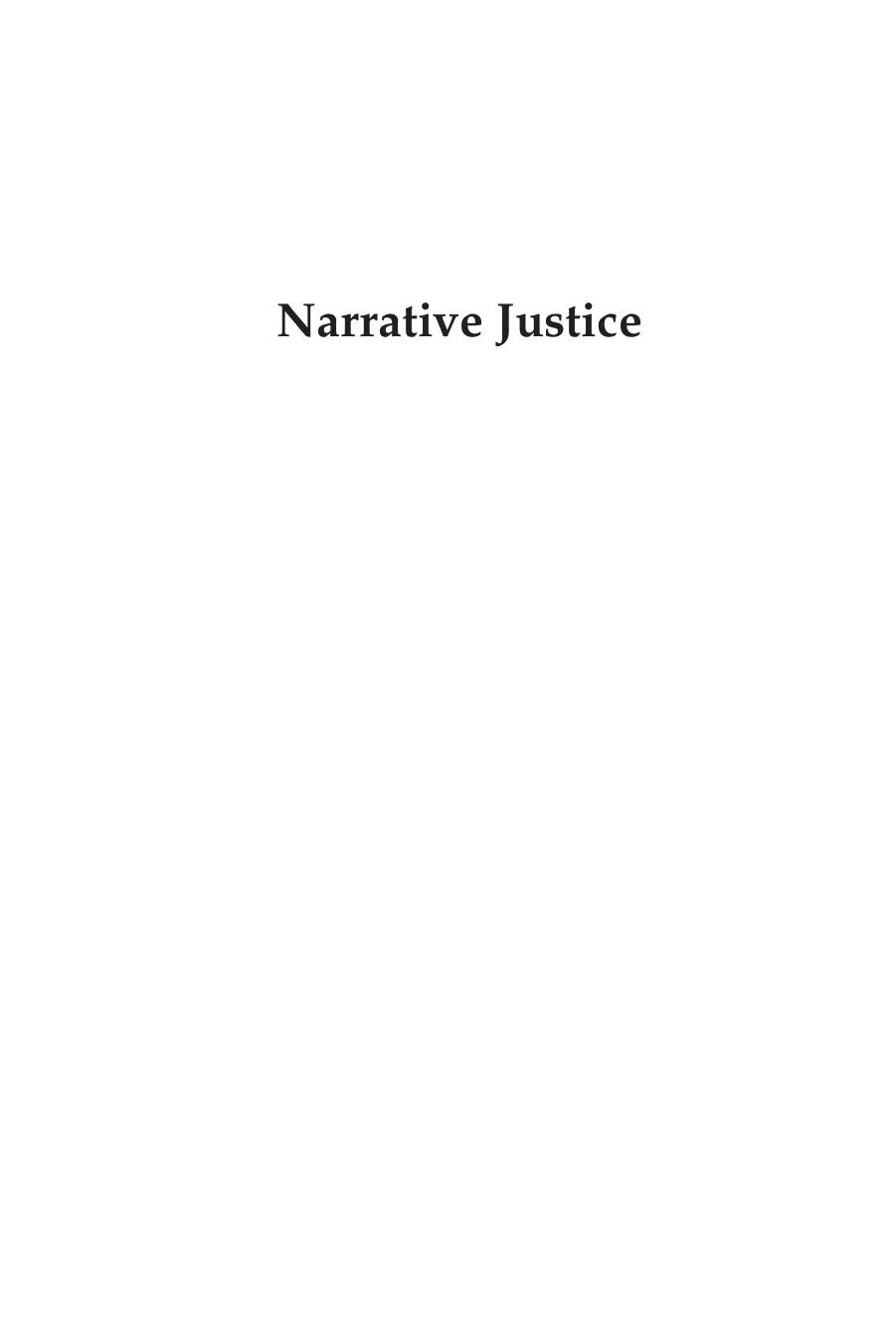 Narrative Justice by Rafe McGregor
