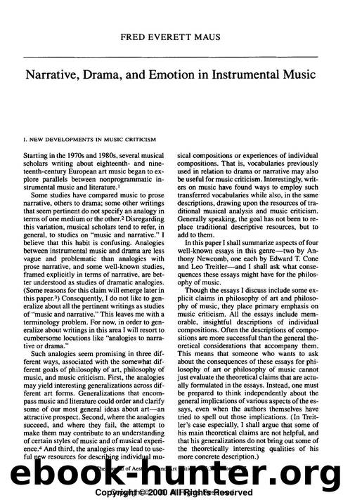 Narrative, Drama, and Emotion in Instrumental Music by bos