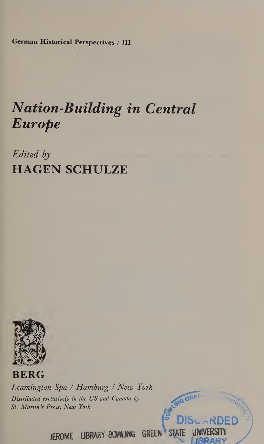 Nation-Building in Central Europe by Hagen Schulze