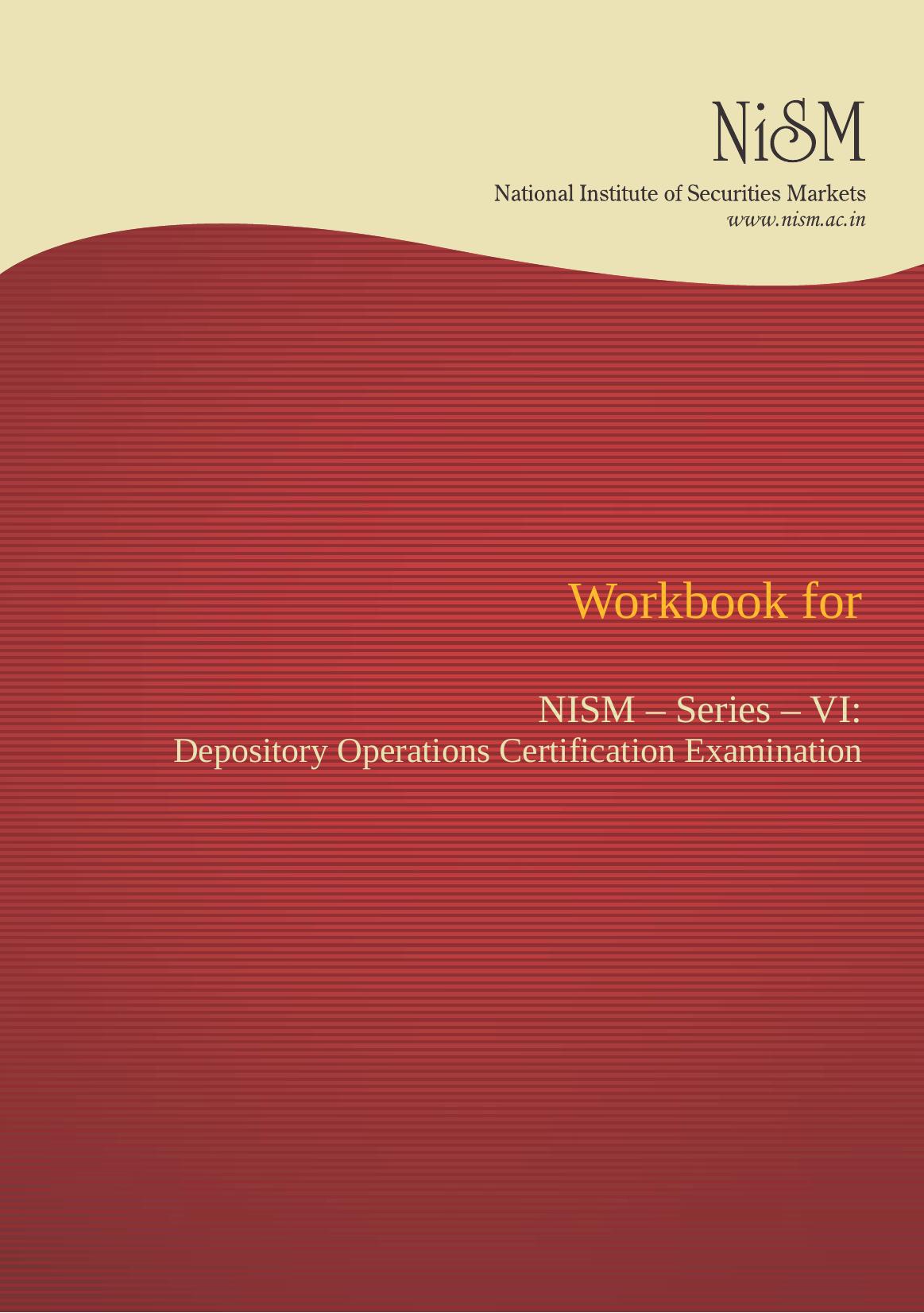 National Institute Securities Markets workbook by mitu