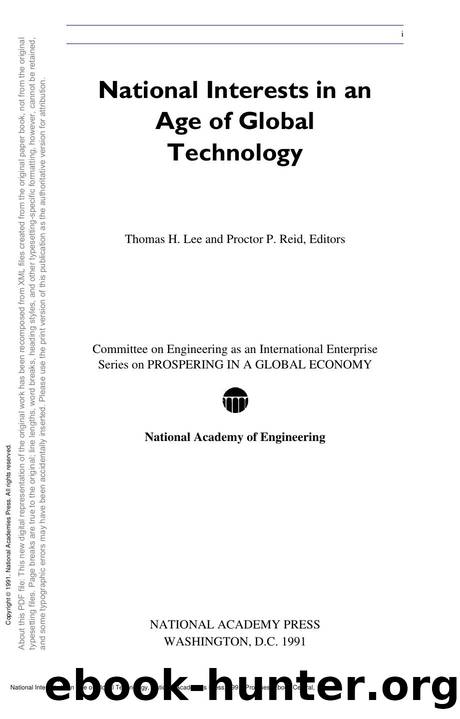National Interests in an Age of Global Technology by unknow