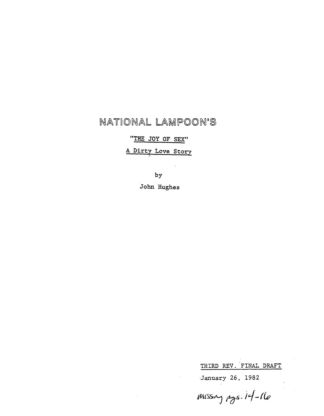 National Lampoon s Joy of Sex by John Hughes [1982.01.26] [-14-16] [Scan] by Unknown