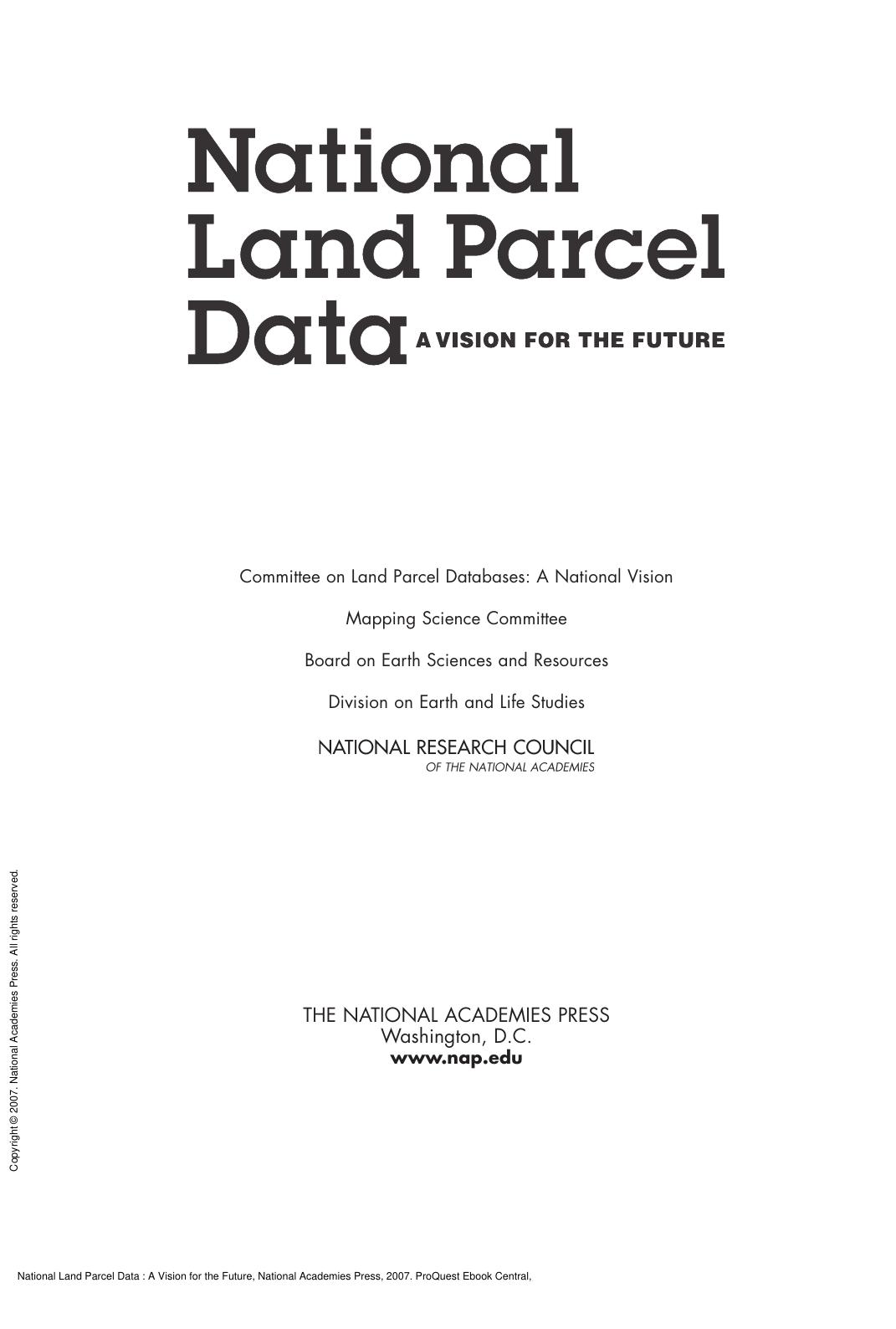 National Land Parcel Data: A Vision for the Future by unknow
