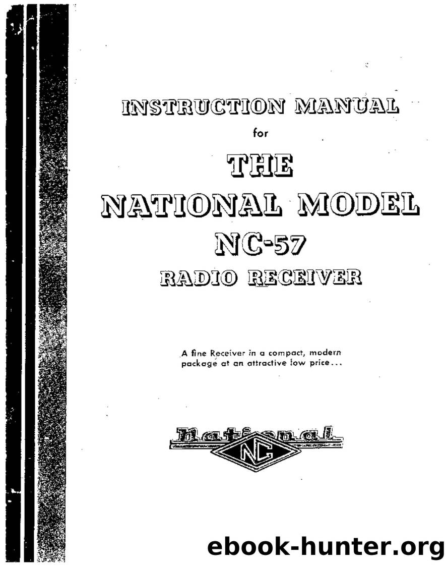 National NC57 HF-VHF Reciever Manual by Unknown