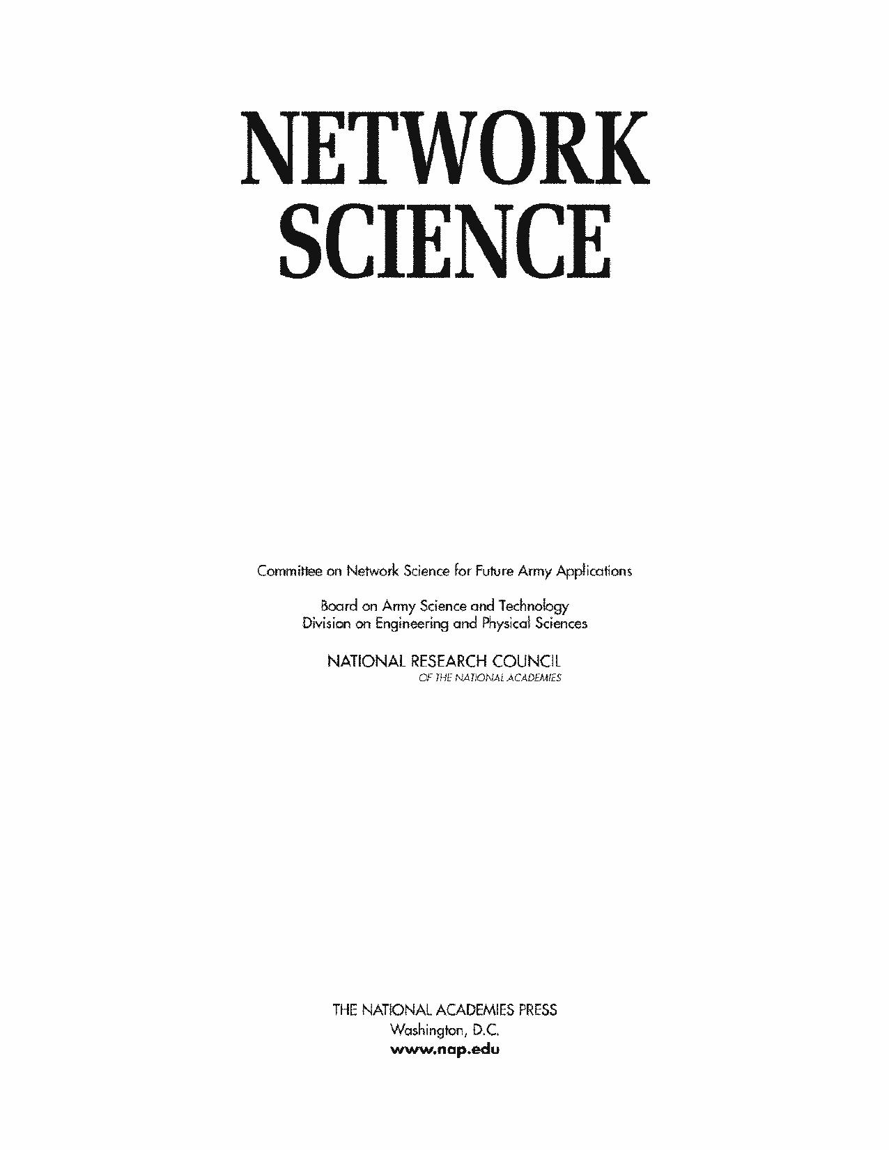 National Research Council by Network Science(2006)(150)