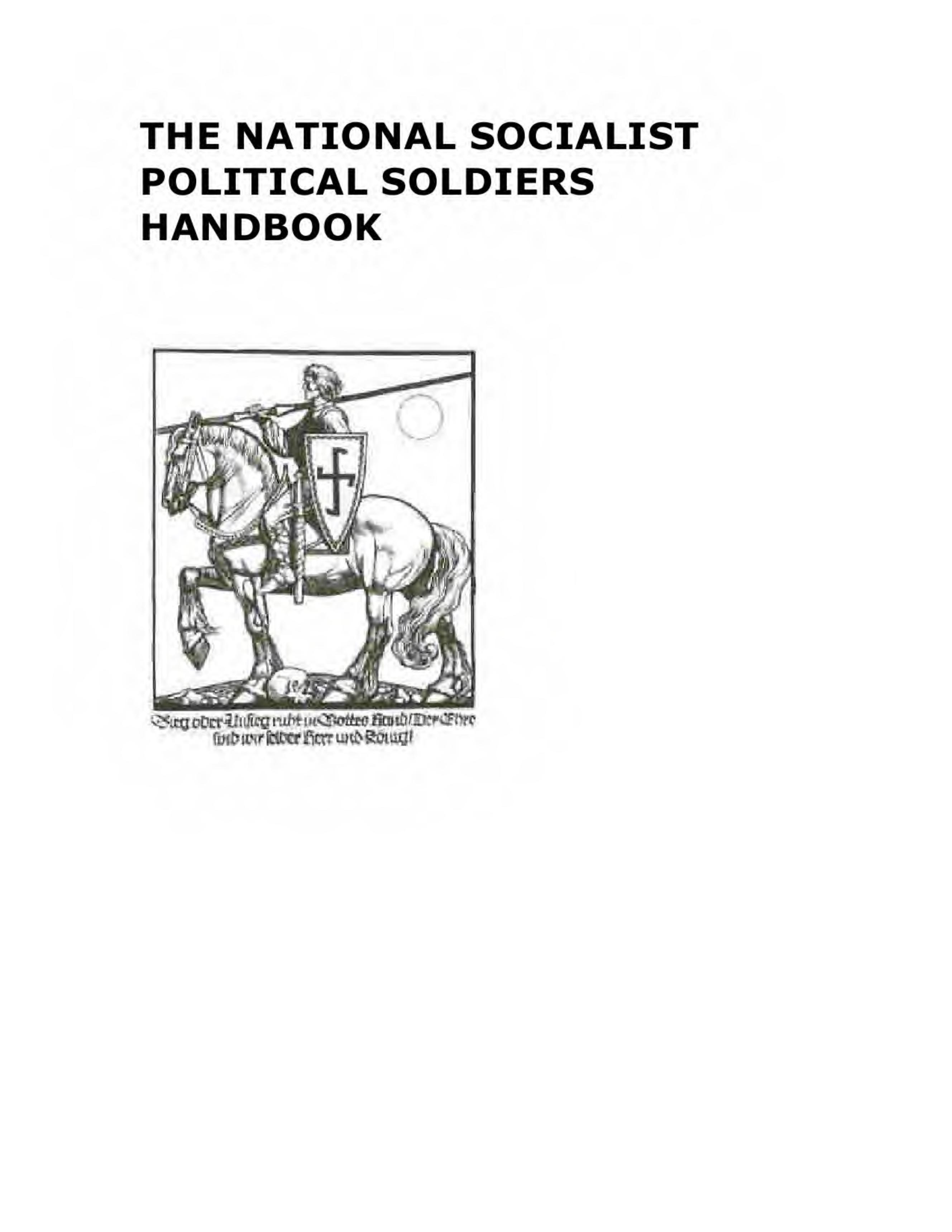 National Socialist Political Soldiers Handbook by Combat 18