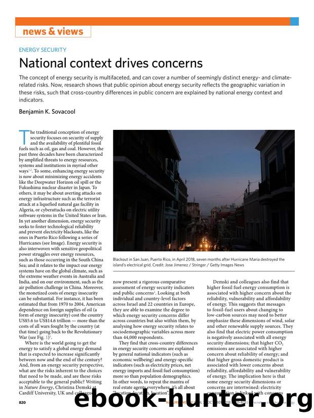 National context drives concerns by Benjamin K. Sovacool