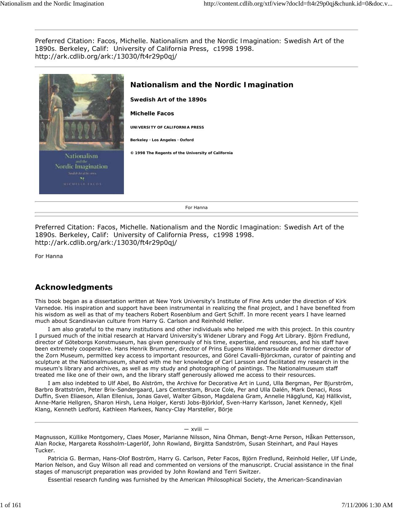 Nationalism and the Nordic Imagination by Master Clark