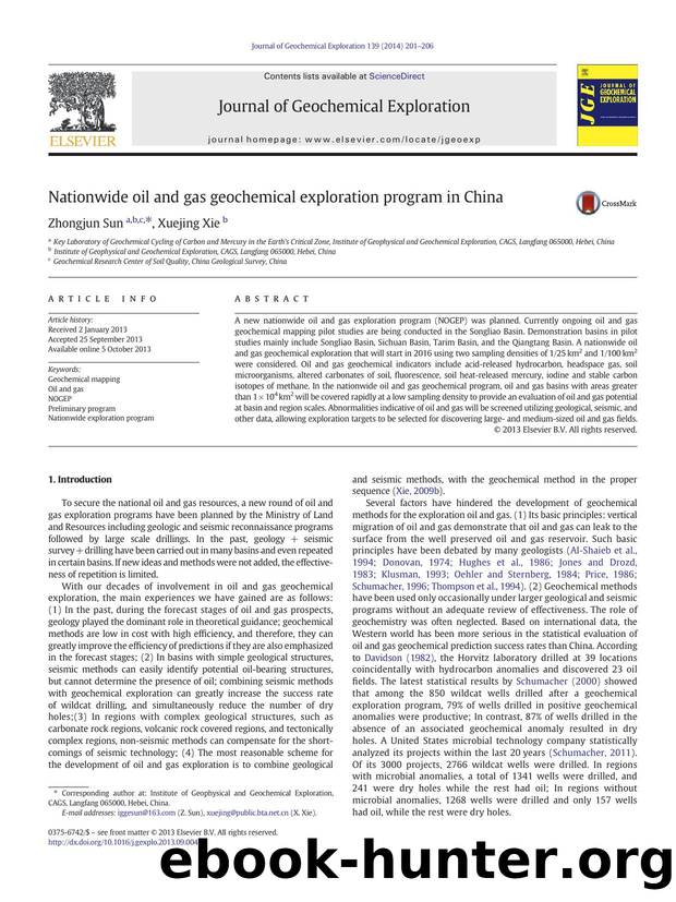 Nationwide oil and gas geochemical exploration program in China by Zhongjun Sun & Xuejing Xie