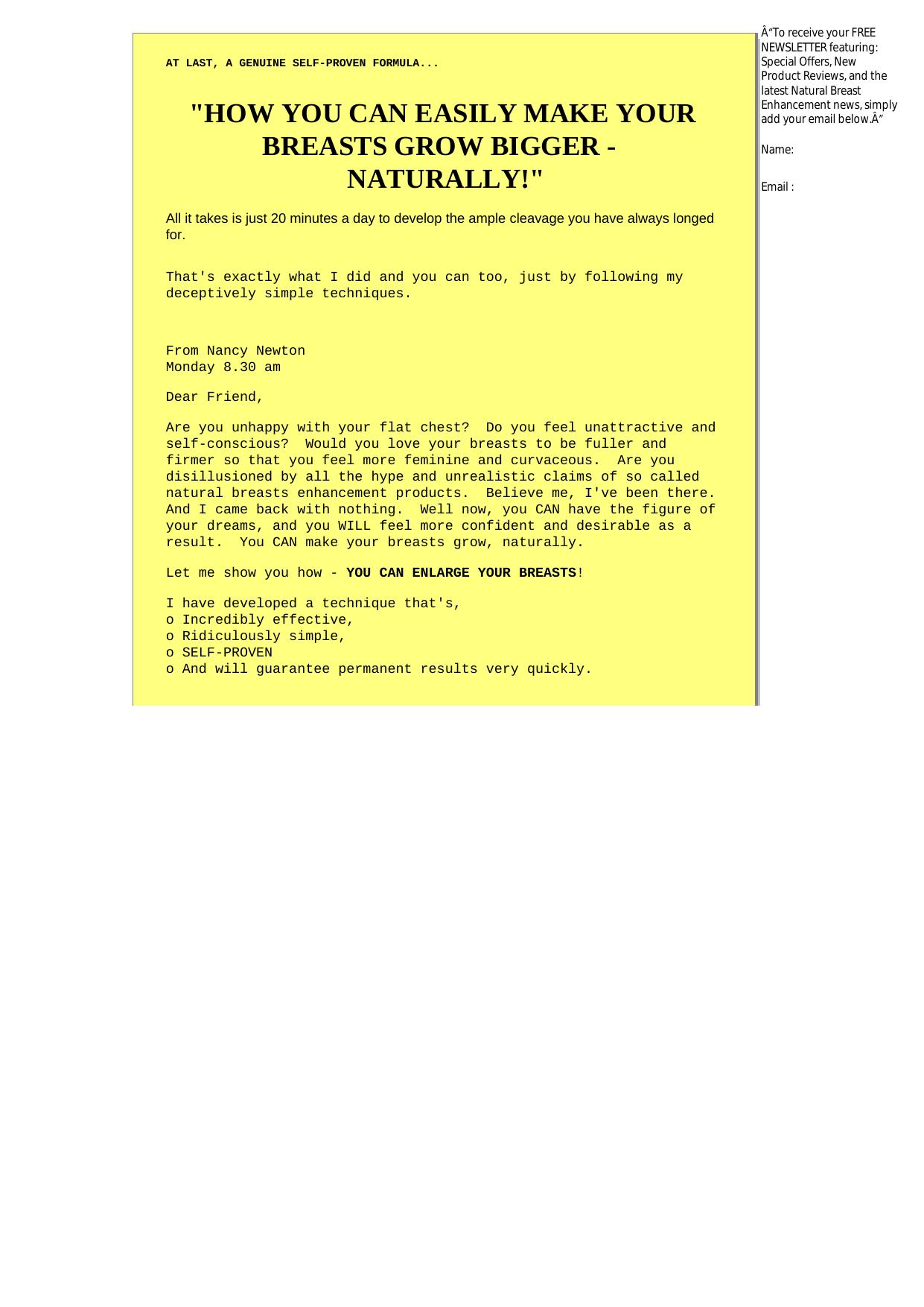 Natural Breast Enlargement. by Best of Kuszter's Collection