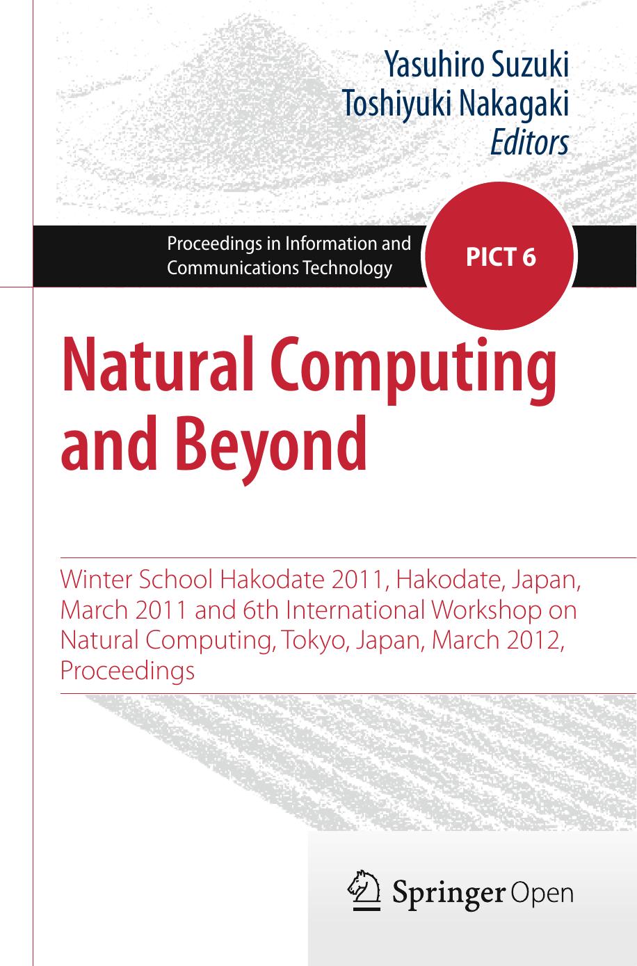 Natural Computing and Beyond by Yasuhiro Suzuki & Toshiyuki Nakagaki