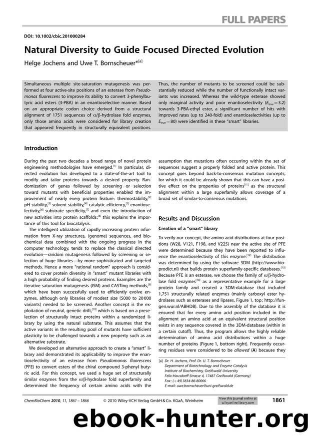 Natural Diversity to Guide Focused Directed Evolution by Unknown