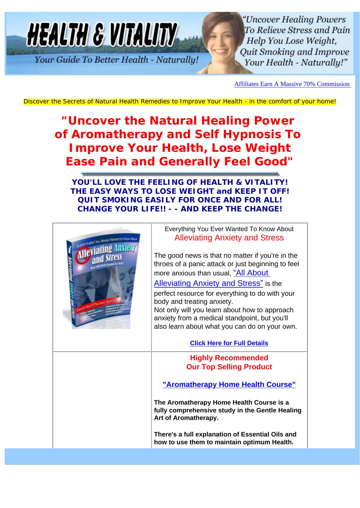 Natural Health Remedies To Help Stress Pain And Weightloss. by Best of Kuszter's Collection