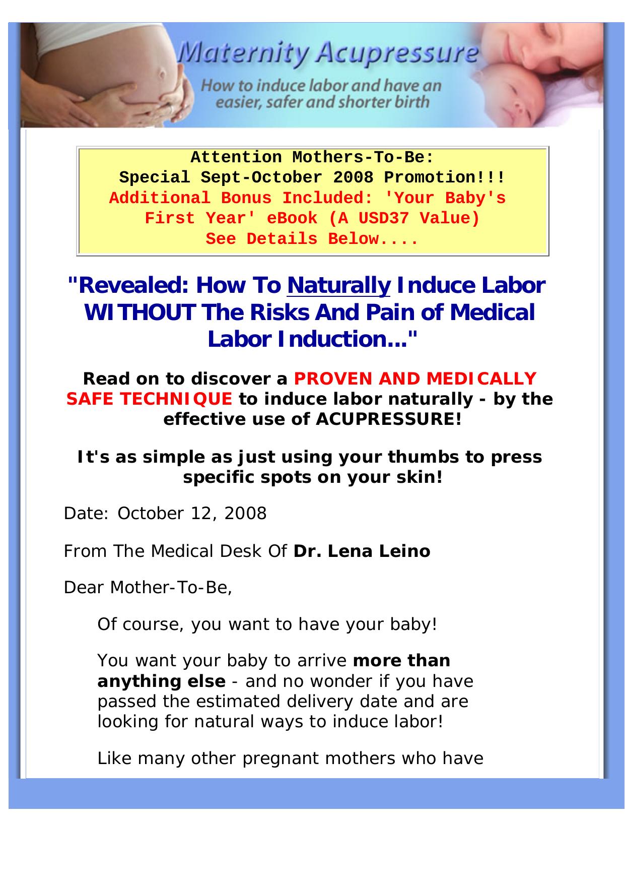 Natural Labor Induction Induce Labor Naturally. by Best of Kuszter's Collection