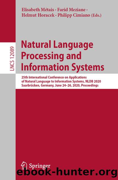 Natural Language Processing and Information Systems by Unknown