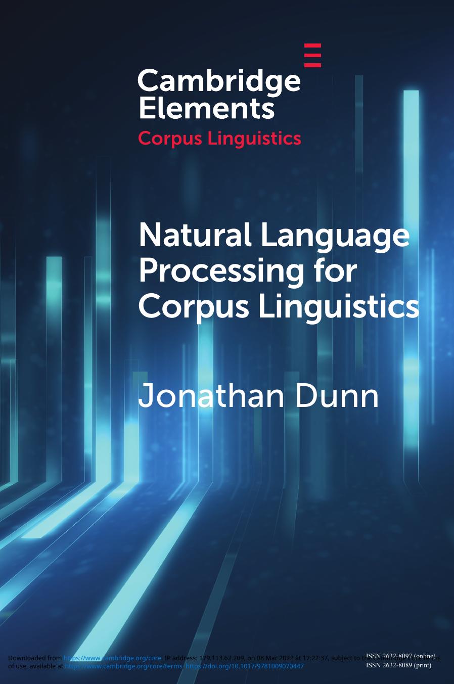 Natural Language Processing for Corpus Linguistics by Jonathan Dunn