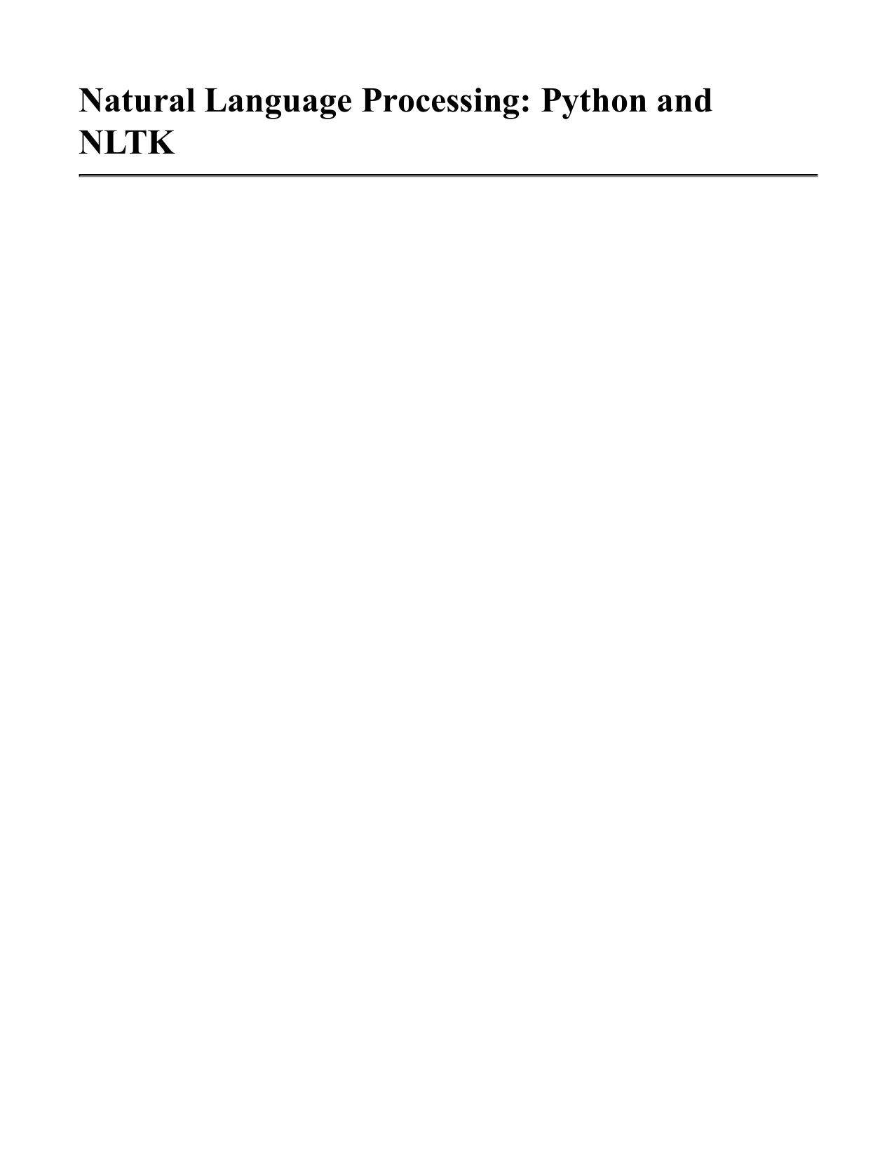 Natural Language Processing: Python and NLTK by Nitin Hardeniya Jacob Perkins Deepti Chopra Nisheeth Joshi Iti Mathur