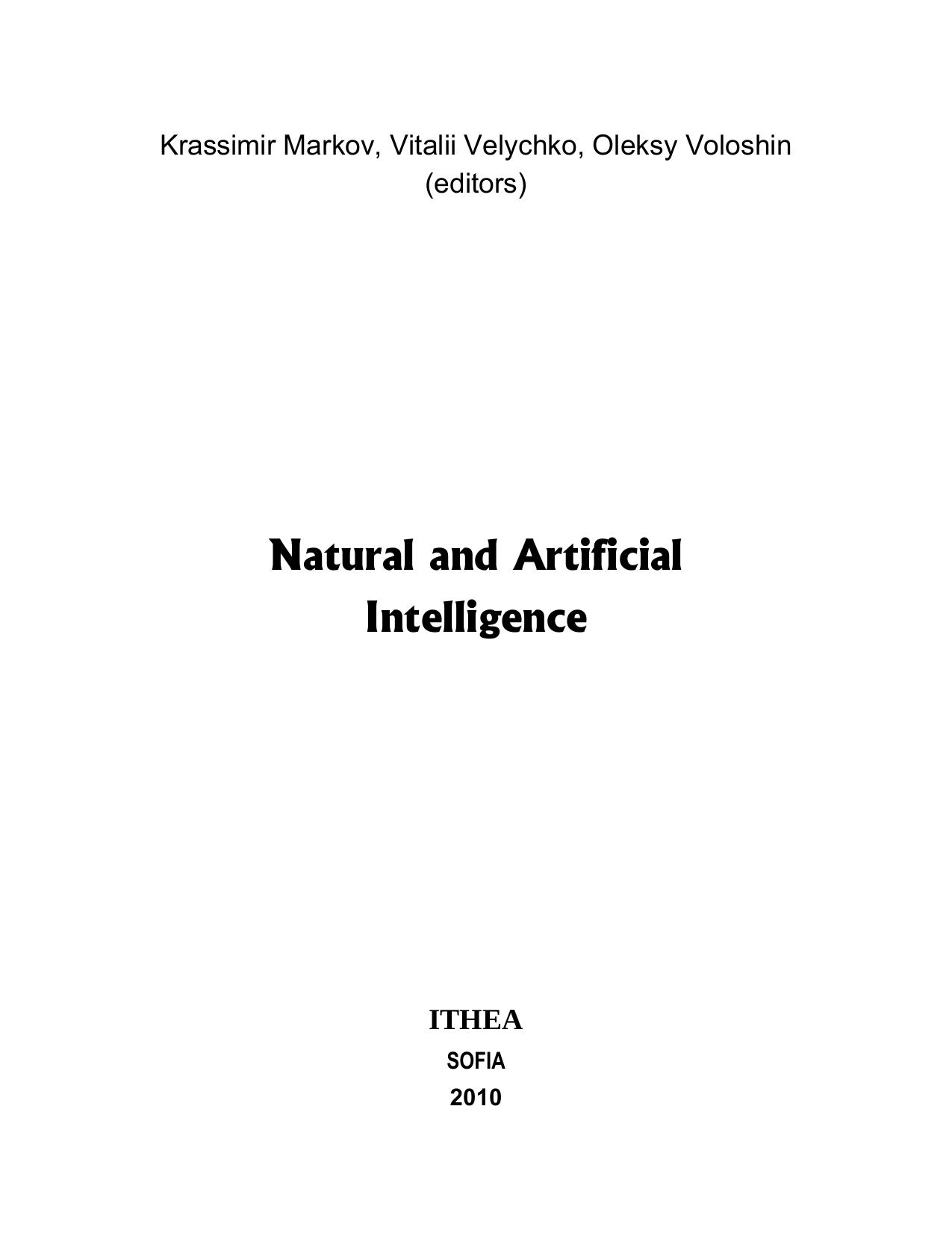 Natural and Artificial Intelligence (ÑÑÑ. ÑÐ·.) by Markov K. Velychko V. Voloshin О