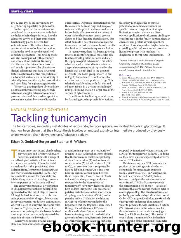 Natural product biosynthesis: Tackling tunicamycin by Ethan D. Goddard-Borger & Stephen G. Withers