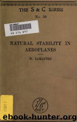 Natural stability and the parachute principle in aeroplanes by LeMaitre W