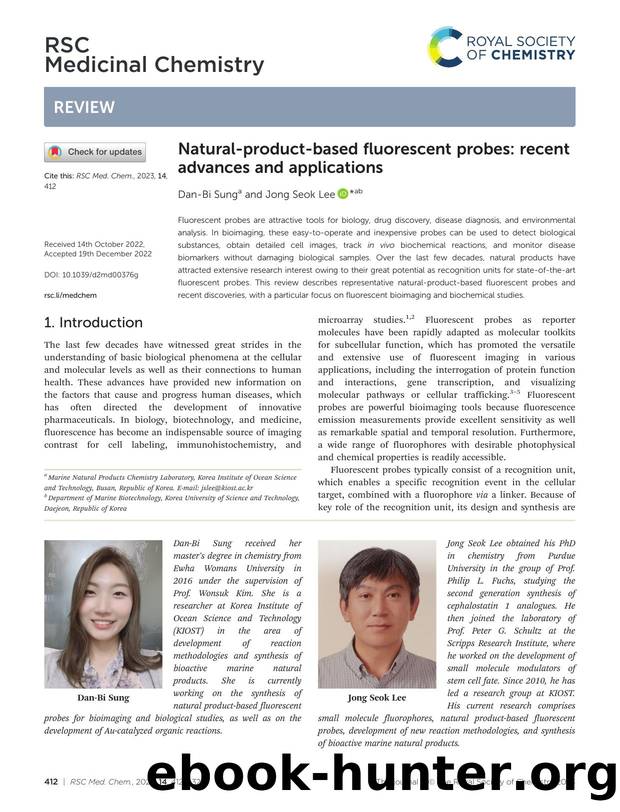 Natural-product-based fluorescent probes: recent advances and applications by Dan-Bi Sung & Jong Seok Lee