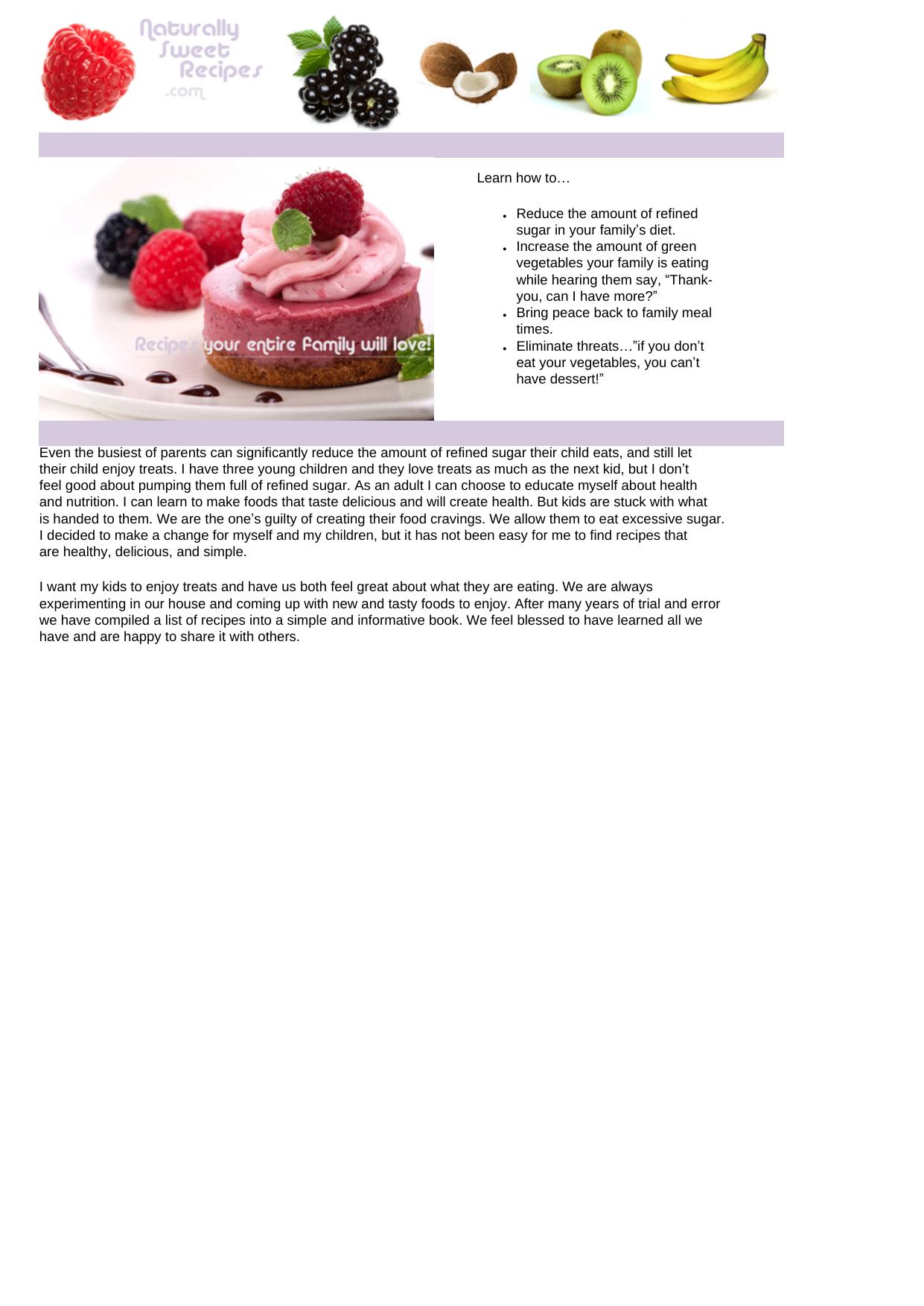 Naturally Sweet Recipes. by Best of Kuszter's Collection