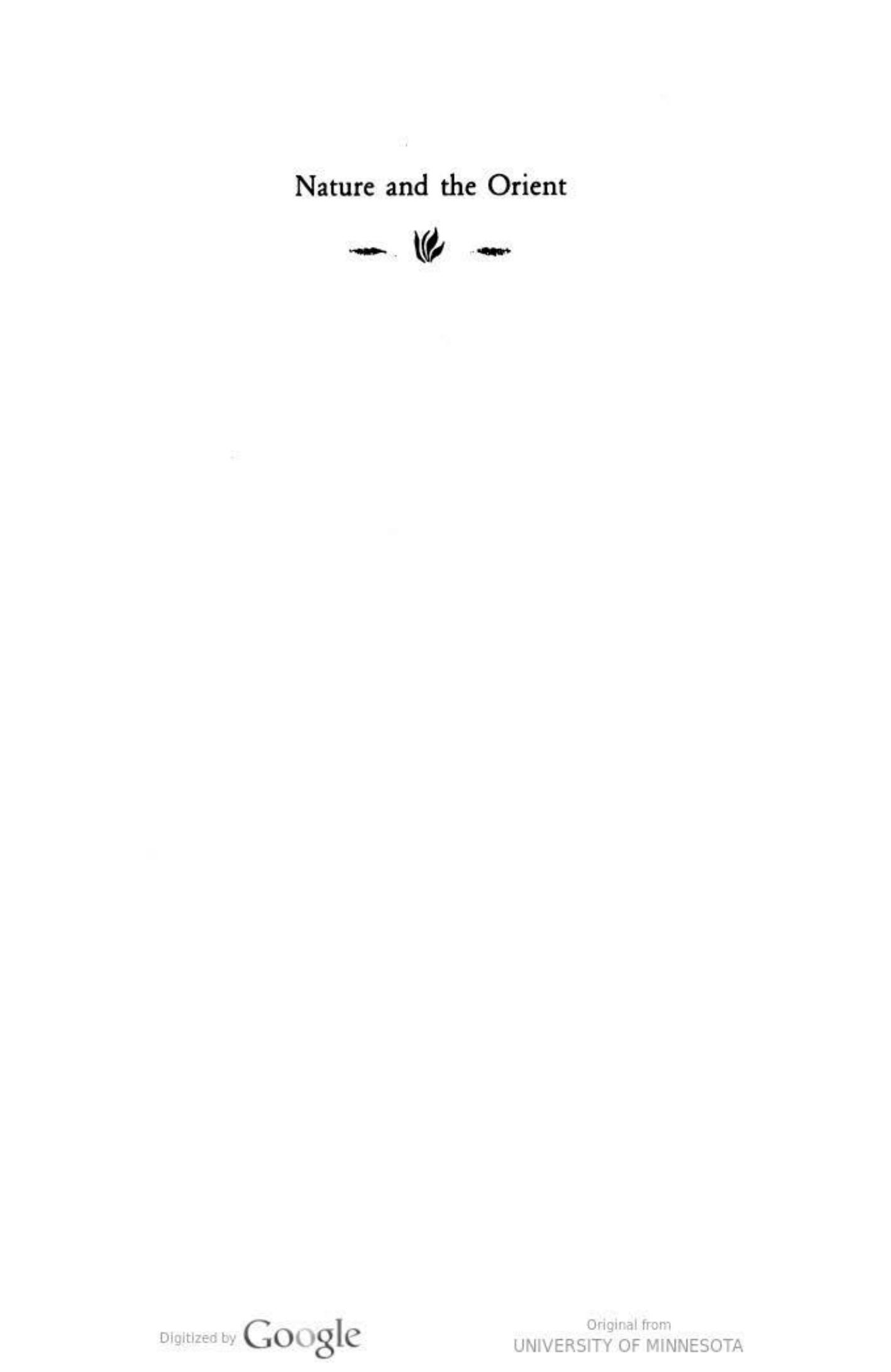 Nature and the Orient: Environmental History of South and Southeast Asia by Richard H. Grove (editor) Vinita Damodaran (editor) Satpal Sangwan (editor)