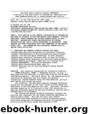 Naval Service Medical News (NSMN) 95-28 by U.S. Navy. Bureau of Medicine & Surgery