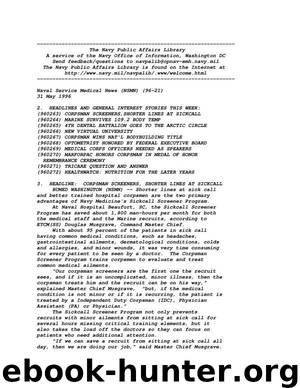 Naval Service Medical News (NSMN) 96-21 by U.S. Navy. Bureau of Medicine & Surgery