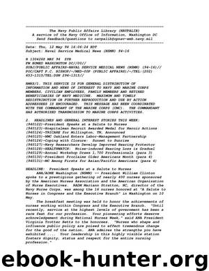 Naval Service Medical News 94-16 by U.S. Navy. Bureau of Medicine & Surgery