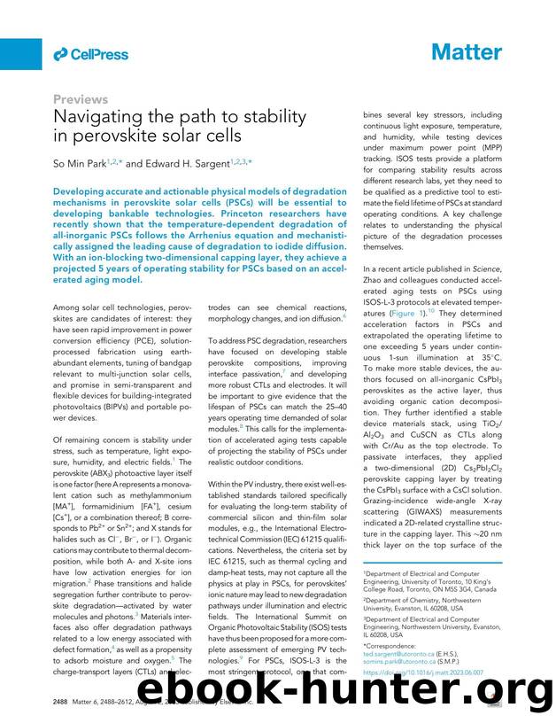Navigating the path to stability in perovskite solar cells by So Min Park & Edward H. Sargent