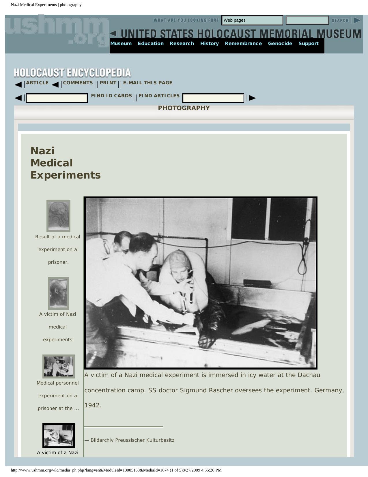 Nazi Medical Experiments | photography by Unknown