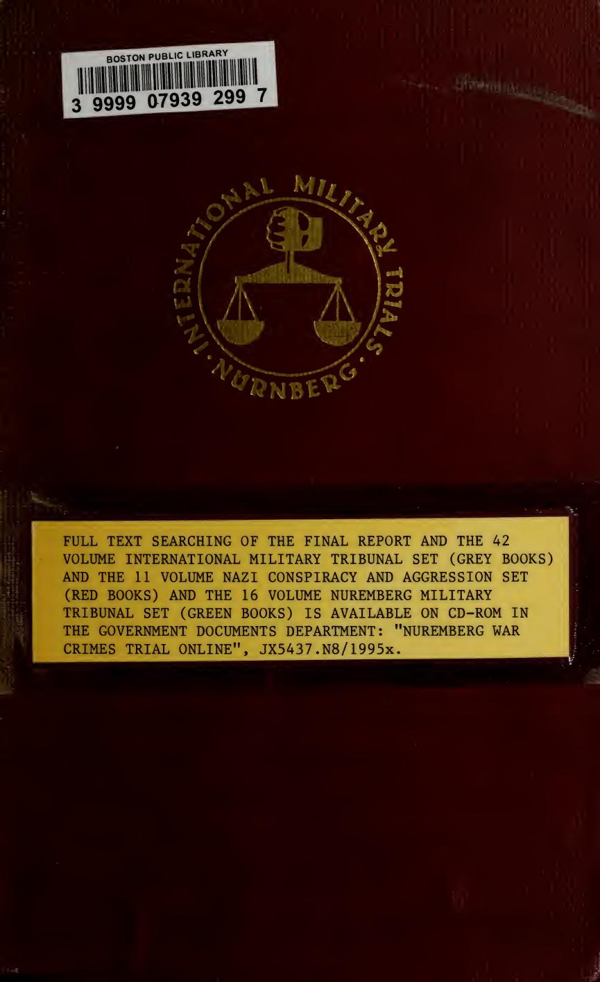 Nazi conspiracy and aggression by United States. Office of Chief of Counsel for the Prosecution of Axis Criminality