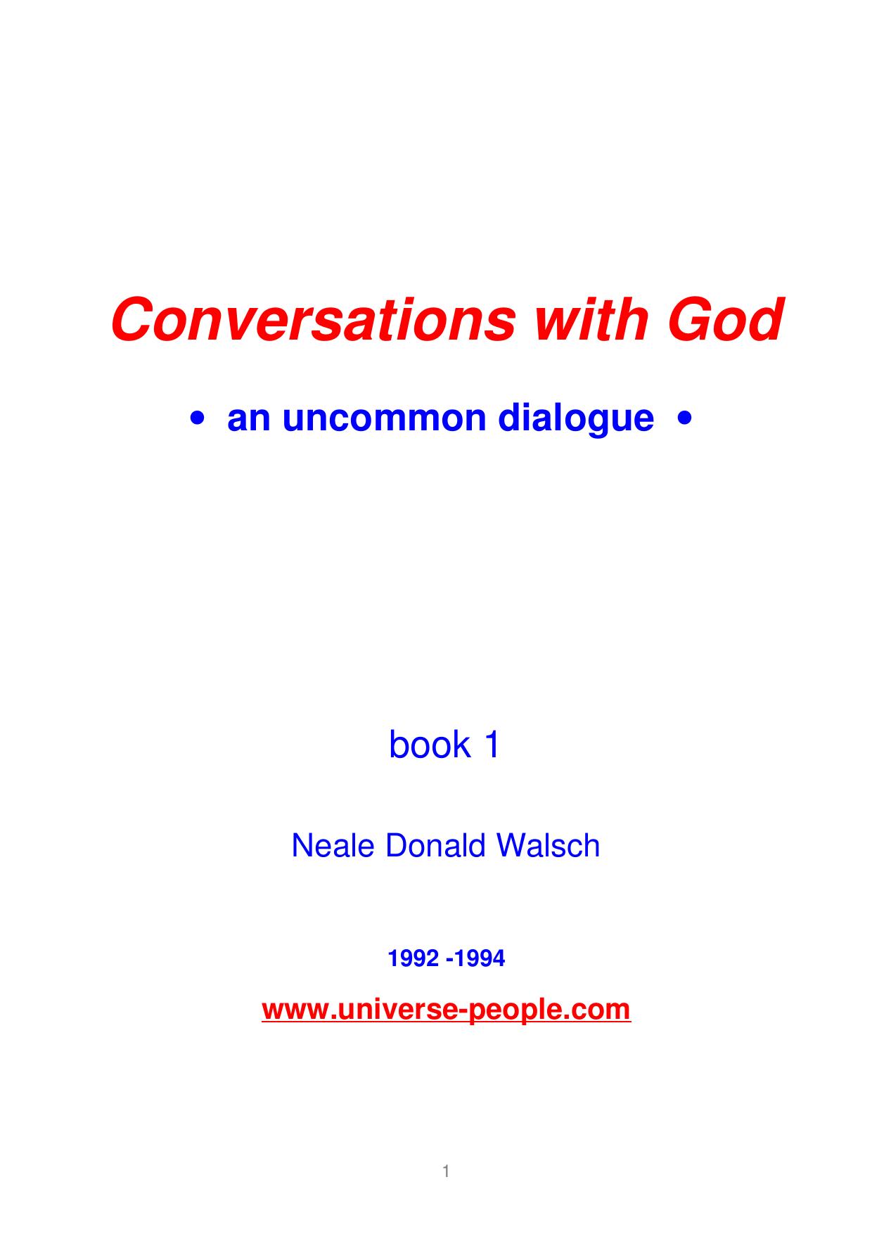 Neale Donald Walsch - Conversations With God by Volume 1