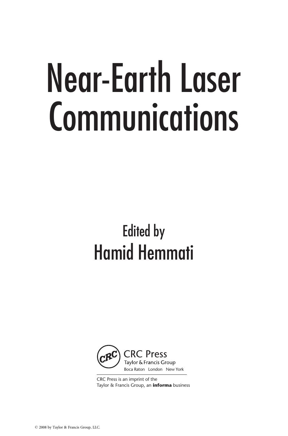 Near-earth laser communications by Hamid Hemmati