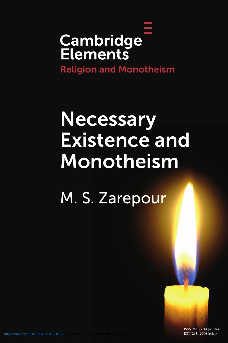 Necessary Existence and Monotheism: An Avicennian Account of the Islamic Conception of Divine Unity by Mohammad Saleh Zarepour