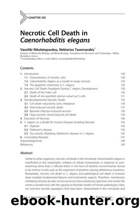 Necrotic Cell Death in Caenorhabditis elegans by Vassiliki Nikoletopoulou & Nektarios Tavernarakis