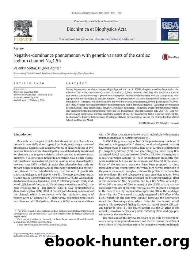 Negative-dominance phenomenon with genetic variants of the cardiac sodium channel Nav1.5 by Valentin Sottas & Hugues Abriel