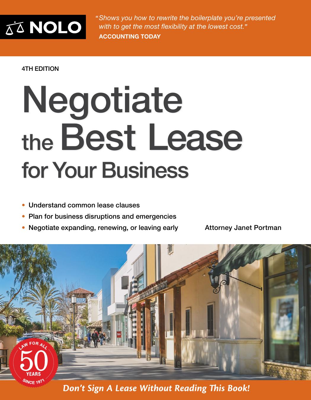Negotiate the Best Lease for Your Business by Janet Portman