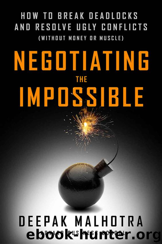 Negotiating the Impossible: How to Break Deadlocks and Resolve Ugly Conflicts (without Money or Muscle) by Deepak Malhotra