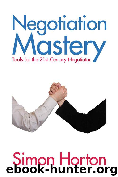 Negotiation Mastery by Simon Horton