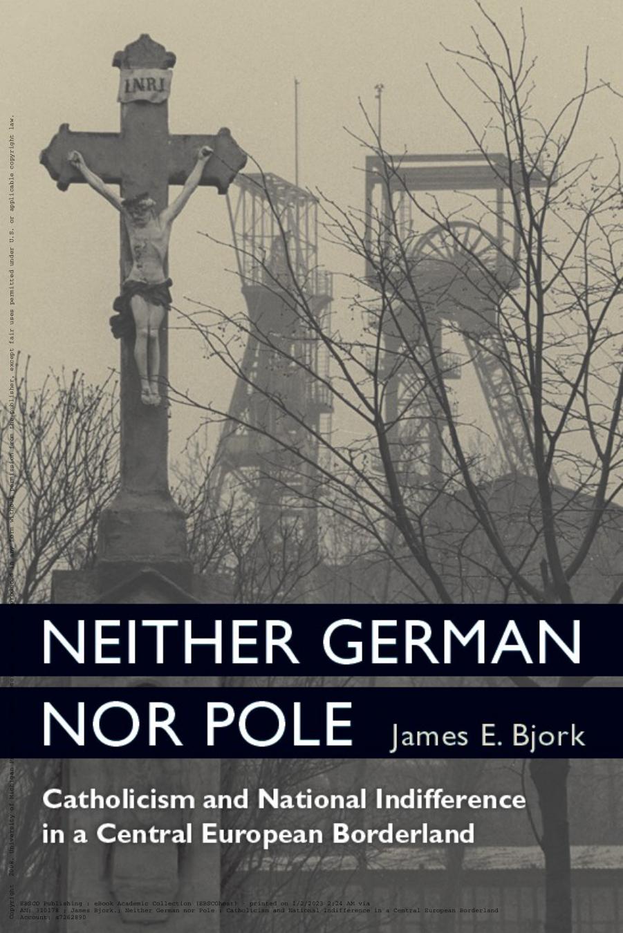 Neither German Nor Pole: Catholicism and National Indifference in a Central European Borderland (Social History, Popular Culture, And Politics In Germany) by James Bjork