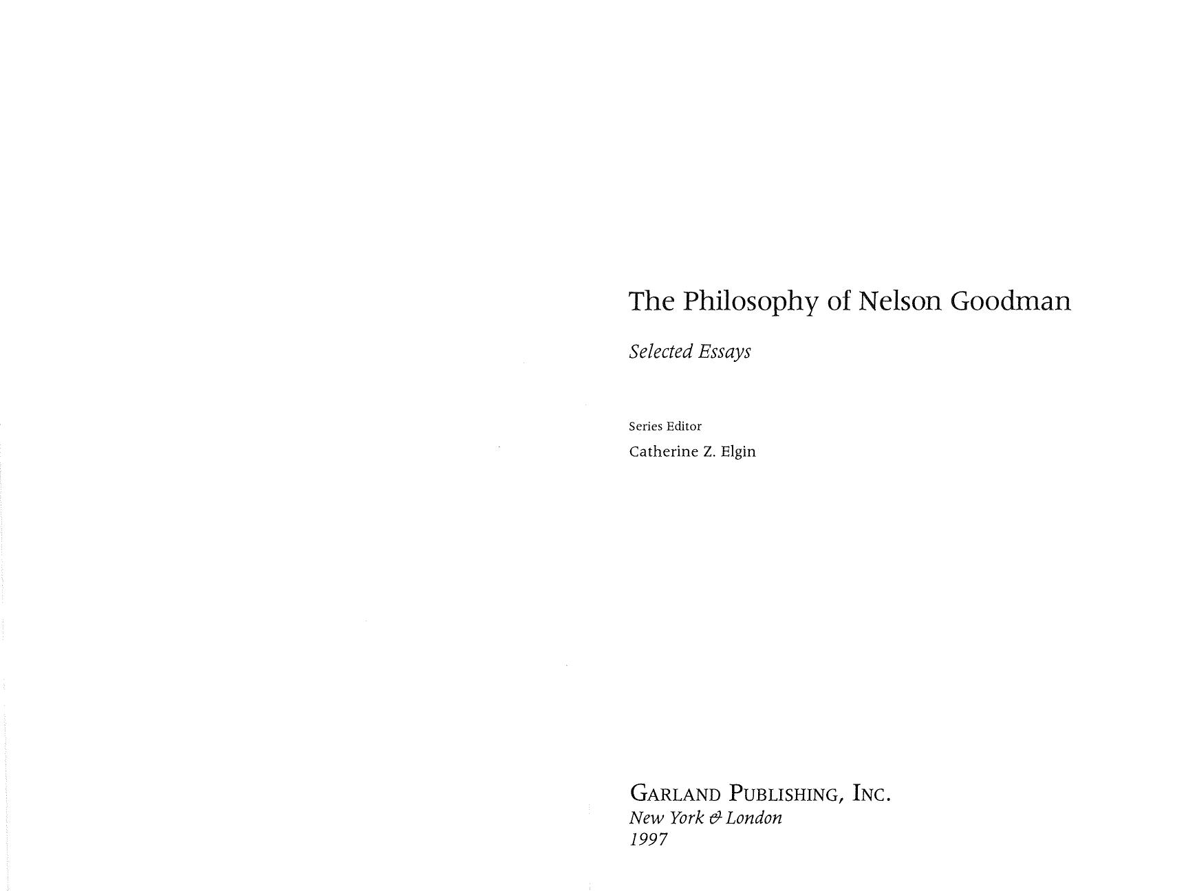 Nelson Goodman's New Riddle of Induction by Catherine Z. Elgin