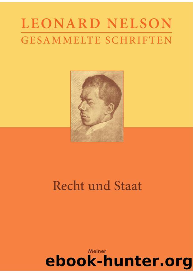 Nelson by Recht und Staat (9783787338481)